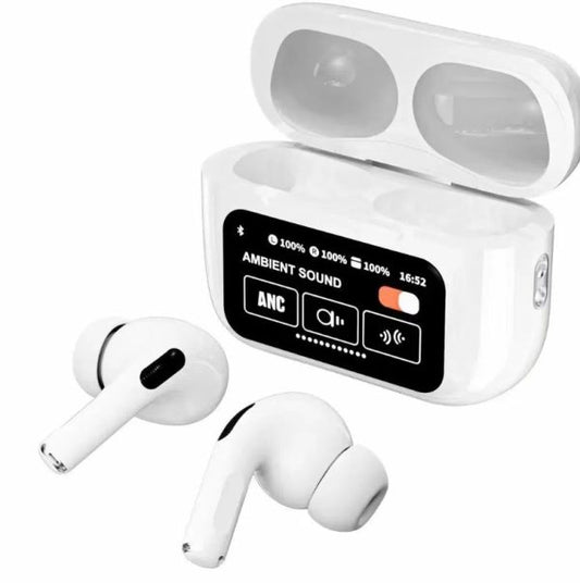 A9 Pro Earbuds Anc/enc Touch Screen Display Noise Reduction Wireless Earbuds For Android & Ios | A9 Pro | A9 Pro Apple Airpods Anc/enc Zhongkelqnxun Touch Control Bt 5.4 Earbuds