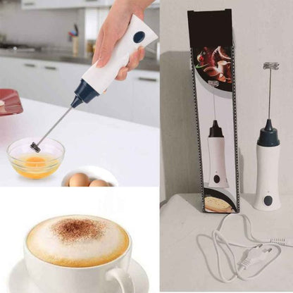 White Electric Rechargeable Coffee Beater – Versatile Milk, Mixing Machine ,juice, Coffee, And Egg Foamer, Ideal For Kitchen Accessories. Portable And Lightweight, Perfect For Cappuccino, Latte, Baking, And Smoothies