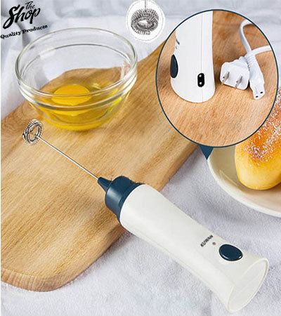 White Electric Rechargeable Coffee Beater – Versatile Milk, Mixing Machine ,juice, Coffee, And Egg Foamer, Ideal For Kitchen Accessories. Portable And Lightweight, Perfect For Cappuccino, Latte, Baking, And Smoothies